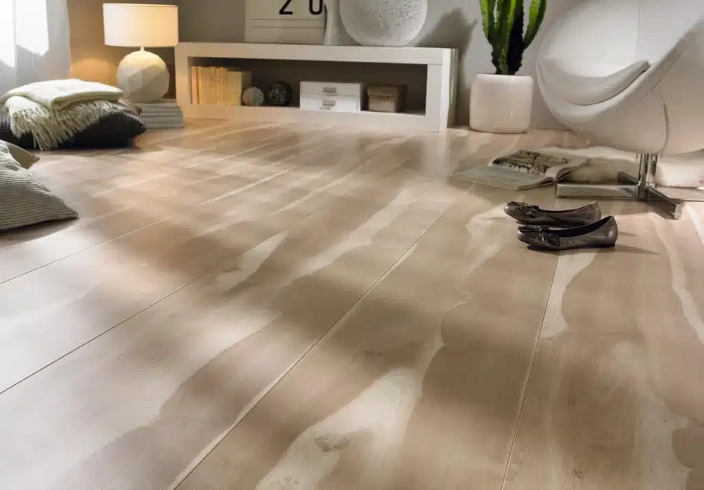 Helles Eichen-Laminat als Endlosdiele im Detail