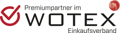 Logo: WOTEX Premiumpartner im Einkaufsverband